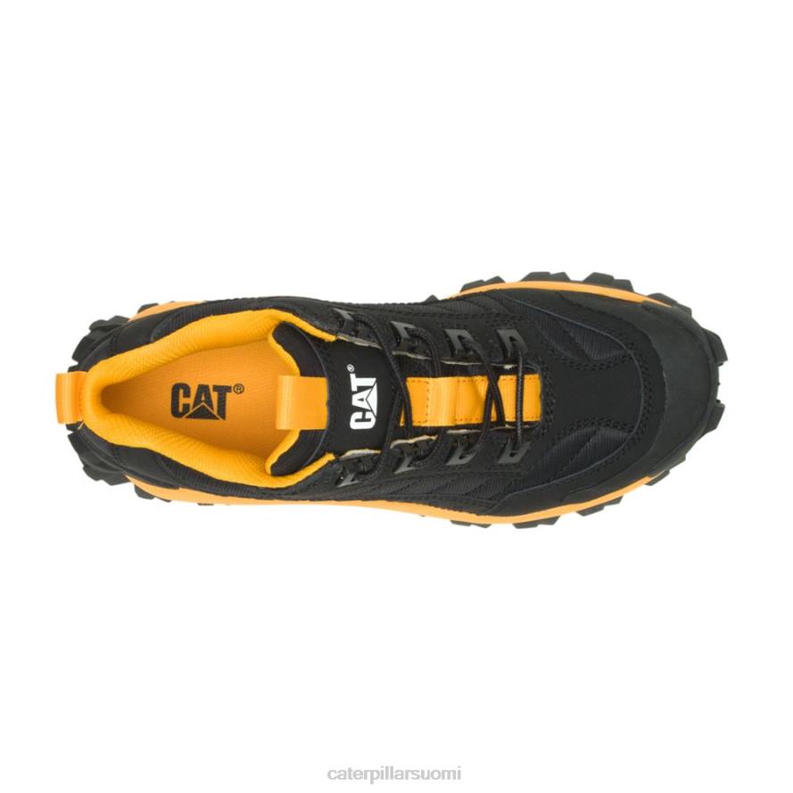 Caterpillar tunkeilijan kenkä miehet musta/kissankeltainen | rennot paksut lenkkarit PZ4X132