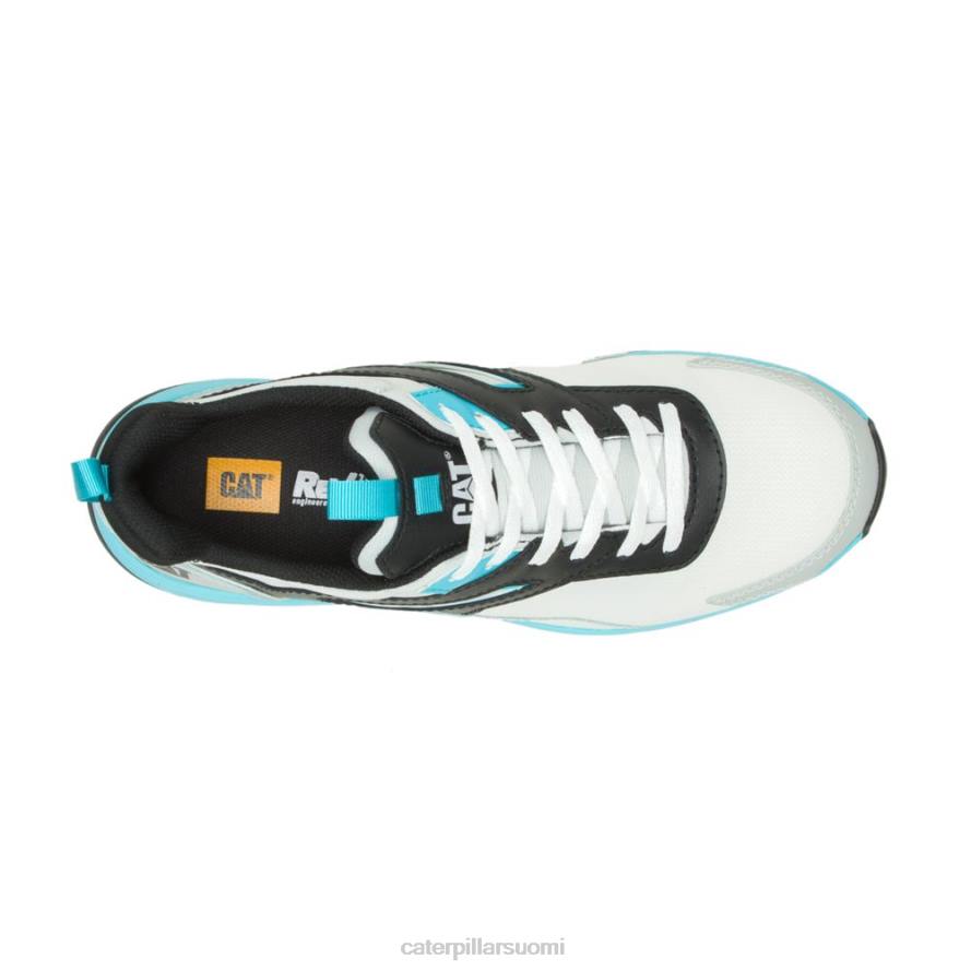 Caterpillar virtaviivaista juoksukenkä hiilikomposiittikärkistä miehet kirkkaan valkoinen/sininen | työkengät PZ4X83