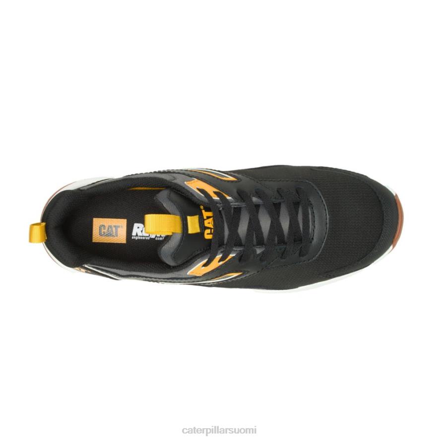 Caterpillar virtaviivaista juoksukenkä hiilikomposiittikärkistä miehet musta/kissankeltainen | työkengät PZ4X82