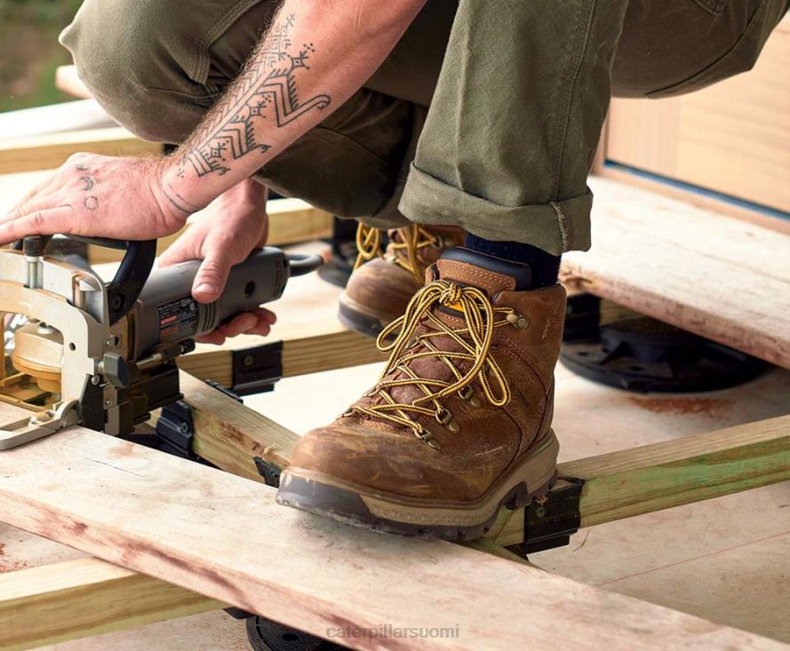 Caterpillar Exposition retkeilijän vedenpitävä työkenkä miehet pyramidi | työsaappaat PZ4X46