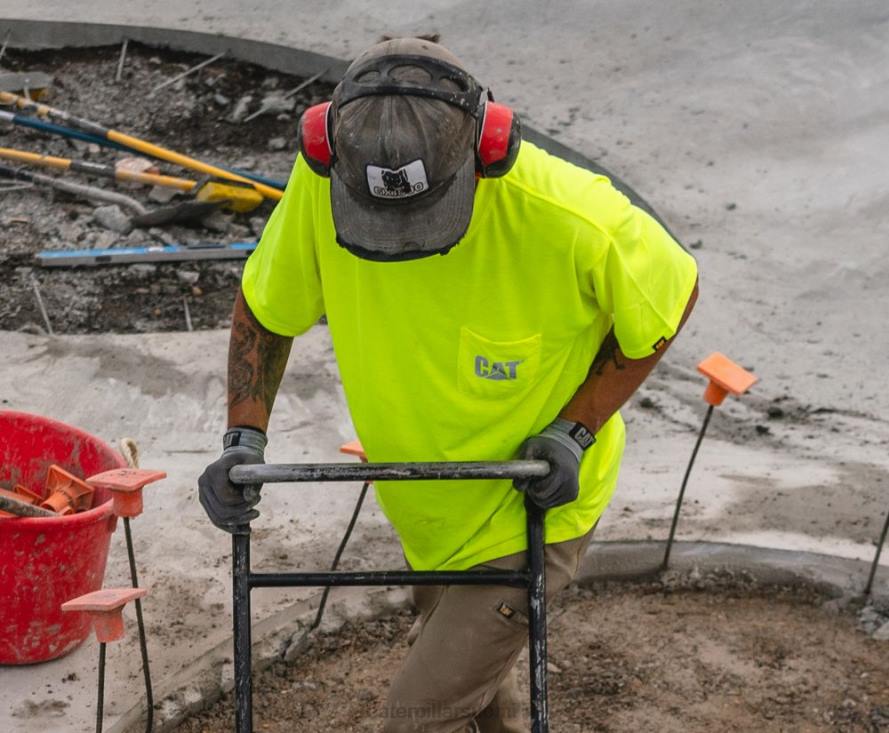 Caterpillar hi-vis-tavaramerkki taskupaita miehet miesten keltainen | topit & päällysvaatteet PZ4X215