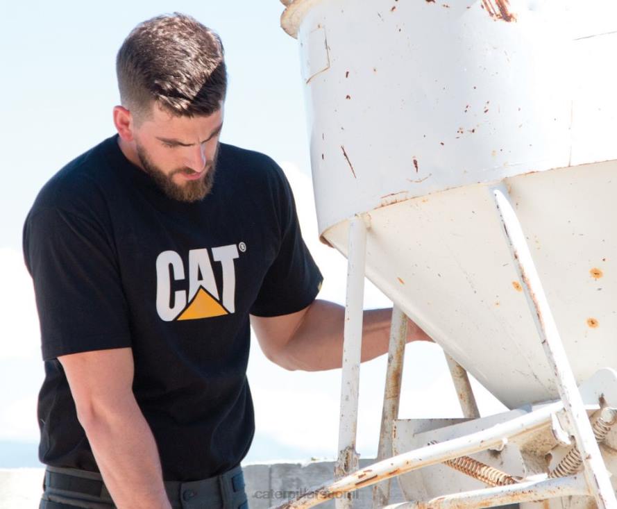 Caterpillar tavaramerkki logo T-paita miehet musta | topit & päällysvaatteet PZ4X242