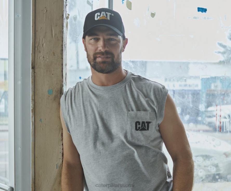 Caterpillar tavaramerkkihihaton taskupaita miehet kanervanharmaa | topit & päällysvaatteet PZ4X231