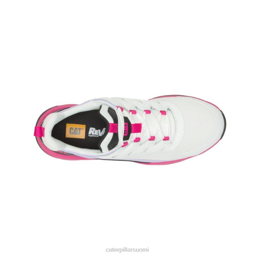 Caterpillar virtaviivaista juoksukenkä hiilikomposiittikärkistä naiset kirkkaan valkoinen/musta | työkengät PZ4X290