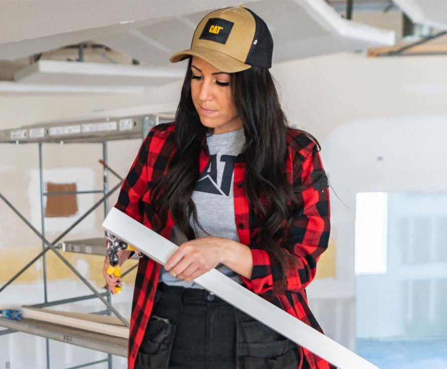 Caterpillar buffalo check raskaan sarjan paita naiset punainen | topit & päällysvaatteet PZ4X318